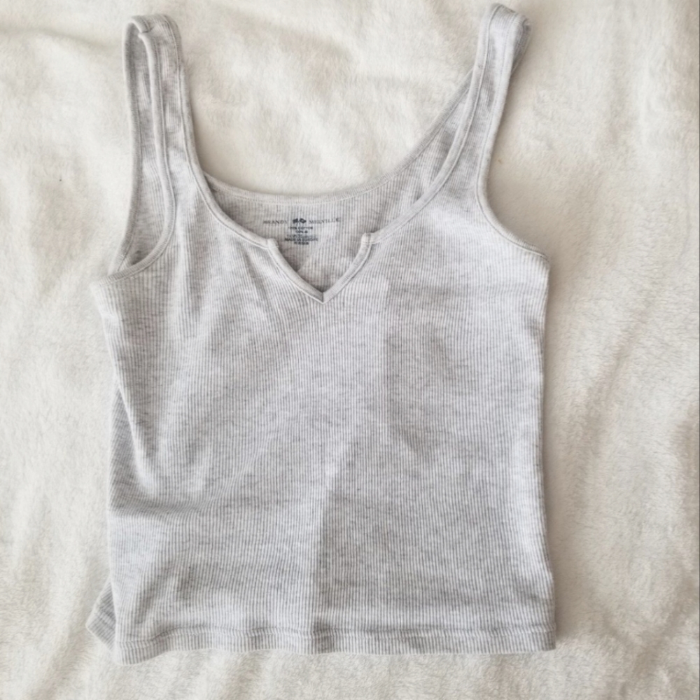 brandy melville | richie crop grey tank